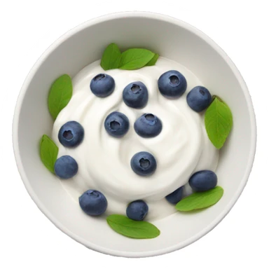yoghurt bowl with blueberries sticker
