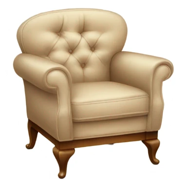vintage beige armchair sticker
