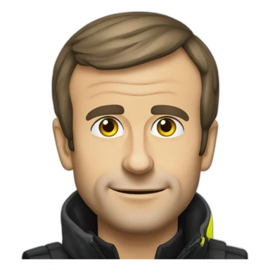 Emmanuel macron supportant les gilets jaunes sticker