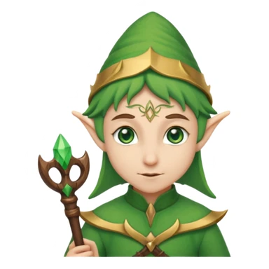 elf with staff sticker