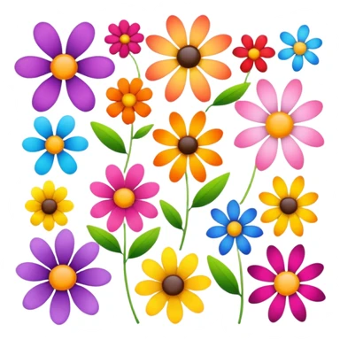 High quality flowers sticker
