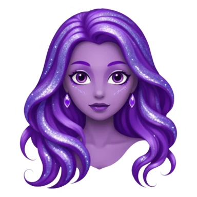 glitter purple siren sticker