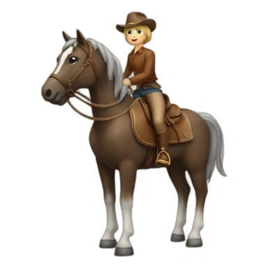 Chat sur un cheval sticker