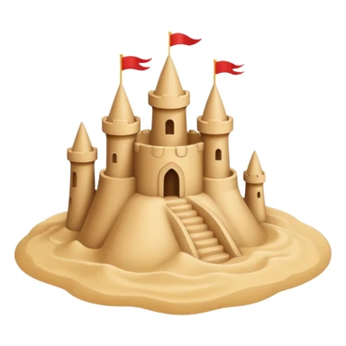 sandcastle in the beach sticker