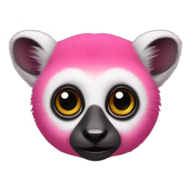 Pink lemur sticker