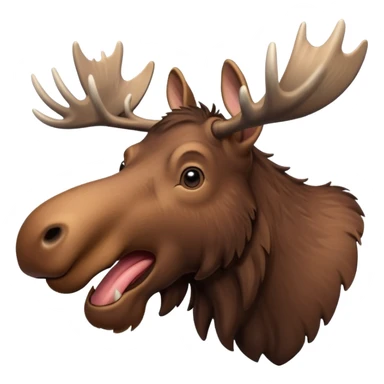 A high-resolution digital illustration of a young moose in a clean, semi-realistic style. The young moose is shown facing sideways head tilted  sticker