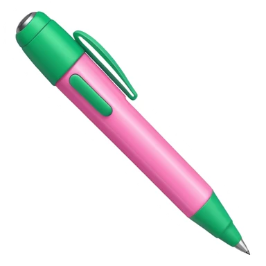 chunky pink and green pen sticker