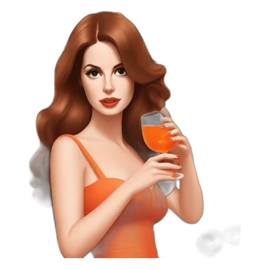 Lana del Rey drinking aperol sticker