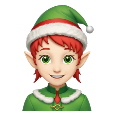 christmas elf head sticker