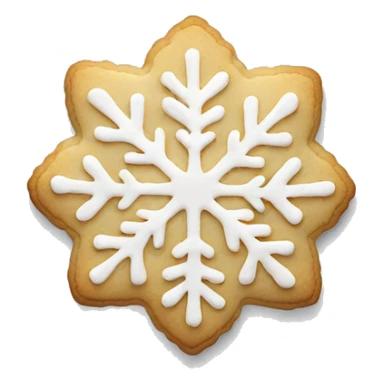 Sugar cookie with snowflake sticker