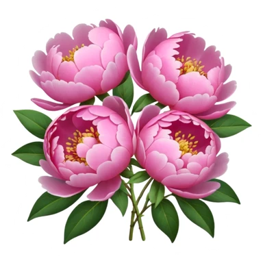 pink peonies bouquet sticker