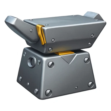 Anvil with a face sticker