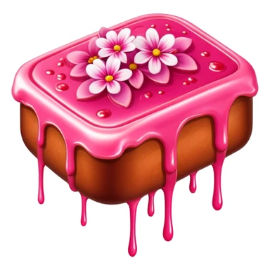 melted pink dripping sauce SPAM MEAT flowers sticker
