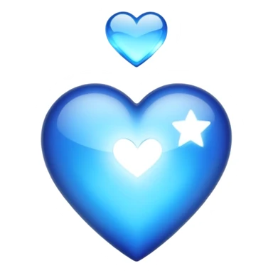 corazón azul con brillos  sticker