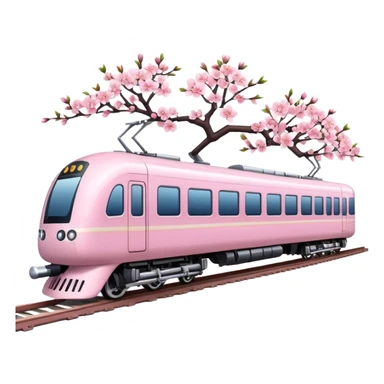 Create a japanese pink train sticker