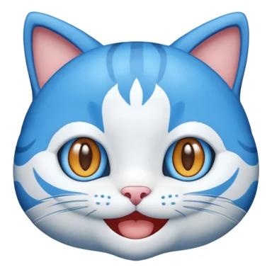 doremon cartoon real face sticker