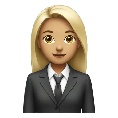 a girl in a business suit sticker