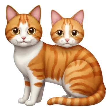 3 cats and each are different natural colours; brown tabby and white, calico, and ginger and white sticker