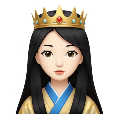 japaneses queens long hairs sticker