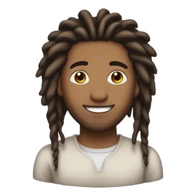 Pretty brown man with medium length dreadlocs and no facial hair sticker