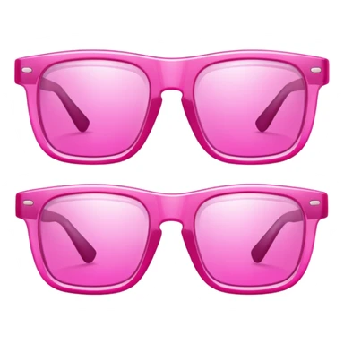 pink gaming glasses, modern design with rectangular pink lenses, digital style sticker