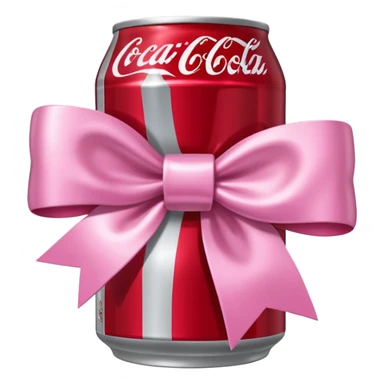 Small Pink bow diet coke coca cola emoji sticker
