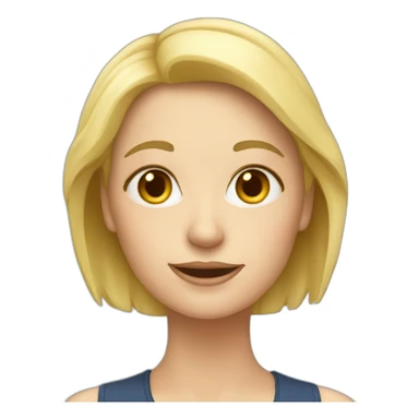 A blond French teacher woman. sticker