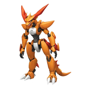 Mechanical Guilmon-Charizard-Medabot-Mecha full body sticker