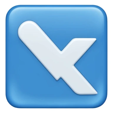 Can u make an emoji that is a blue square with a white tick in the middle of it sticker