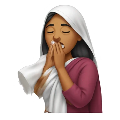 indian woman Sneezing sticker