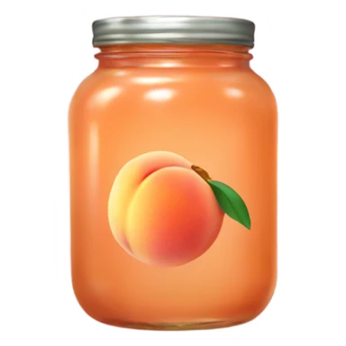 Peach jam in an aesthetic jar plain sticker
