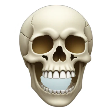 Skull with open mouth sticker
