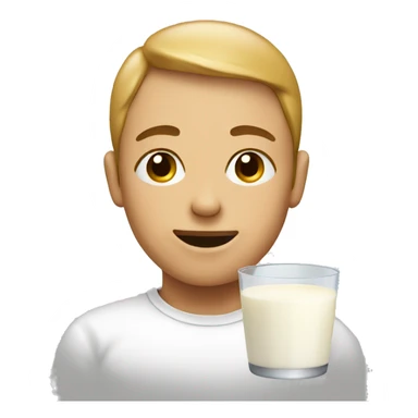 Face with milk on it sticker