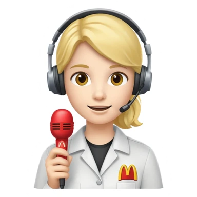 linkedin influencer working as a mcdonalds worker sticker