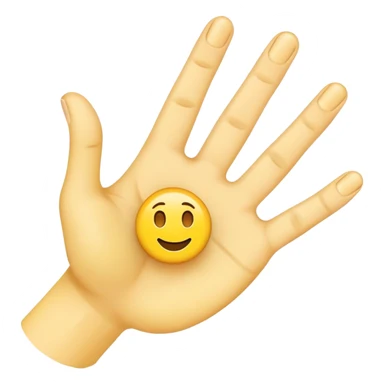 Make the emoji facing the palm with its ring finger down sticker