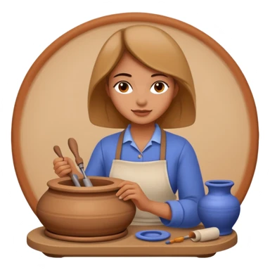Pottery Wheel Artist woman  sticker