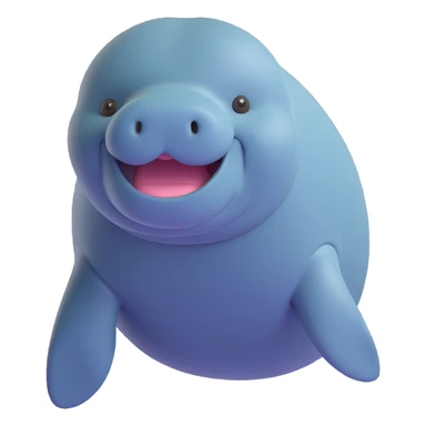smiling manatee sticker