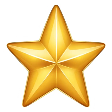 gold metal (!) style icon of a star sticker
