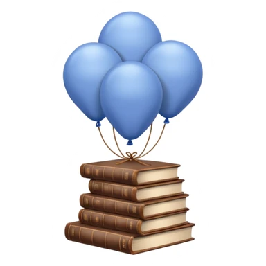 5 Periwinkle balloons and books sticker
