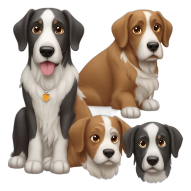 2 bernardhiner and 2 swiss dogs sticker