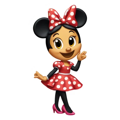 Minnie Mouse wity letter A sticker