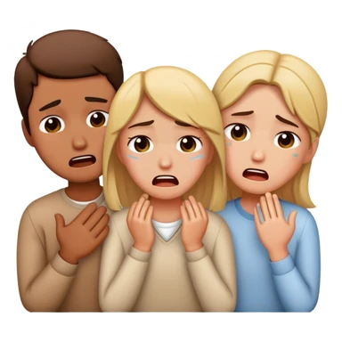 three friends crying  sticker