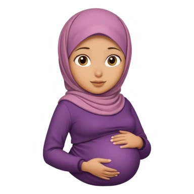 Lebanese girl, hijab, tan, pregnant belly. sticker