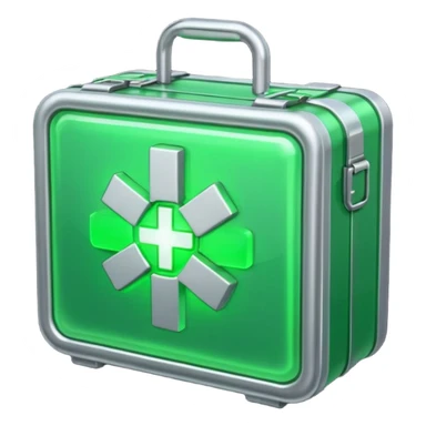 animated emote of a medkit sparkling sticker