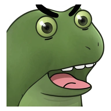 emoji for 'BRR BRR PATAPIM BRAINROT', silly face, wide eyes, tongue out, cartoon style sticker