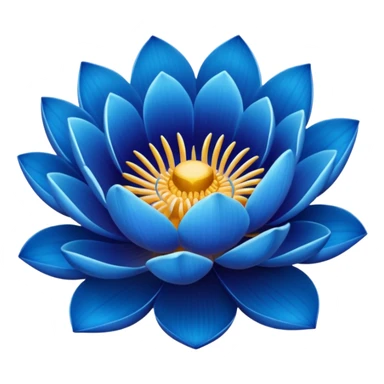 blue lotus flower sticker