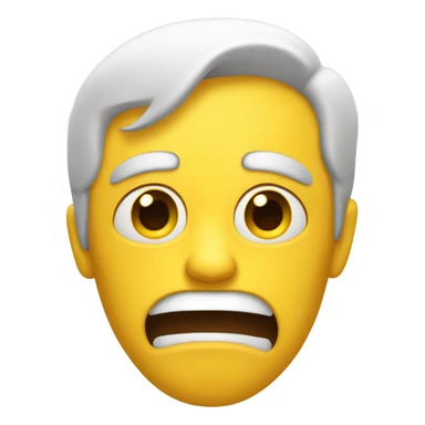 A yellow face annoyed emoji  sticker