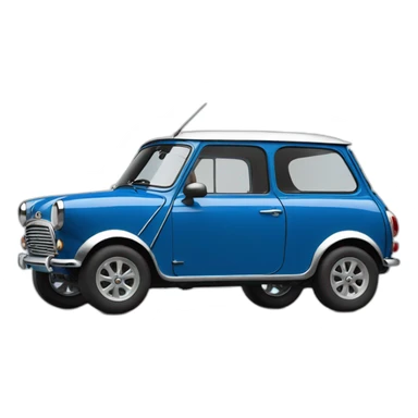 mini austin bleu sticker