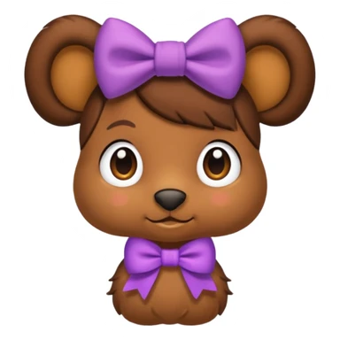 Pookie with bow emoji sticker