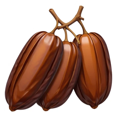  (dried) date fruit sticker. Drie dates have dark brown color are oblong, kind of crumpled like prunes. no stem.  sticker